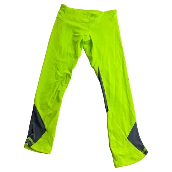 APL Neon Yellow Capri Leggings - Picture 1 of 9